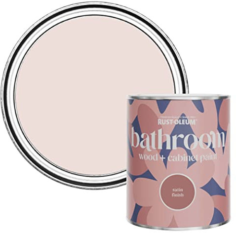 Rust-Oleum Peinture Rose Résistante à l'humidité pour Meubles de Salle de Bains, Finition Satinée - Elbow Beach 750ml