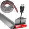 Cache Cable Sol, Petit Canal de Câble Flexible, 5M x 3cm Protege Cable Sol, Goulotte Passe Cable Sol Silicone, Cache Fil Électrique Sol Auto-Adhésif pour Tous Les Câbles(Gris)
