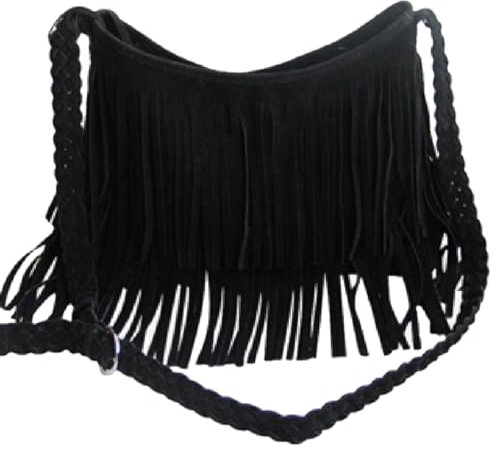 Yardenfun Schwarze Fransen Umhängetasche Für Damen Modische Schultertasche Im Vintage Stil Mit Fransen Stilvolle Crossbody Tasche Für Alltag Und Freizeit Handtaschen Für Frauen