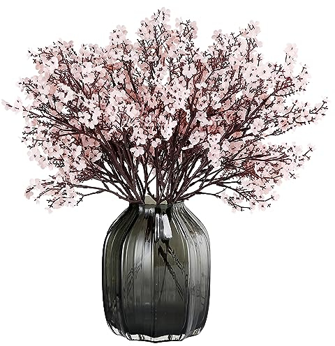 JAKY-Global Babys Atem Stoff Tuch künstliche Blumen 6 Bundle europäischen gefälschte Seidenpflanzen Dekoration Hochzeit Party Dekoration Sträuße Real Touch DIY Home Garden (Fall Pink-6pcs)