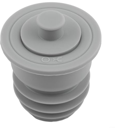 Wasserrohrdichtung, Abflussrohr, Bodenablauf, geruchshemmend, Dichtung für Waschmaschinen-Abflüsse und Waschbeckenabläufe, Si-Silikon-Grau (45–50 mm)