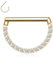 Gerader Stab Septum Nasenring Gold Septumschmuck 16G Septumring mit CZ Daith Ohrringe Chirurgenstahl Halbkreis Rook Conch Helix Hoop Earring Higned Segment Tragus Knorpel Piercing Schmuck 10mm
