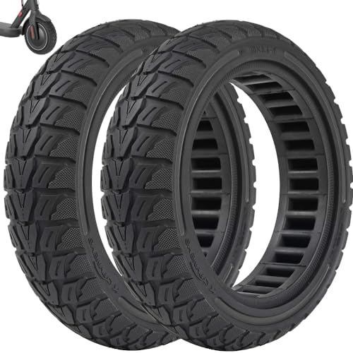 VOLOHAS 10x2,5-7 Vollgummireifen 10 Zoll Solide Reifen für Xiaomi 4 Pro/Pro Plus/Pro Max Elektroroller Vorne oder Hinten Ersatzreifen Vollreifen Wabenreifen Anti-Rutsch Pannensicher (Schwarz 2 Stück)