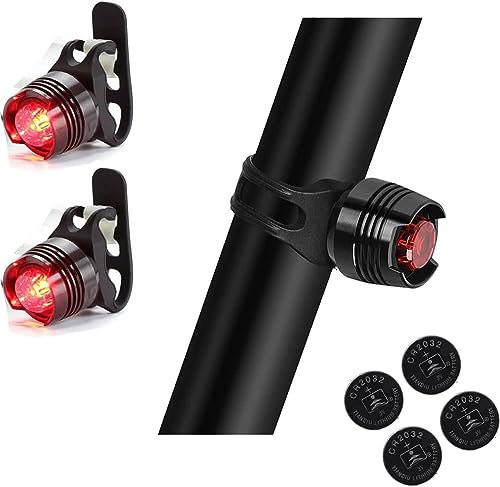 Feux arrière de vélo, 2PCS lumières d'avertissement de vélo, Lampe LED Essentielle de Nuit, imperméable