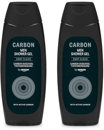 by Amazon Carbon Duschgel, für Herren, 2 x 500 ml