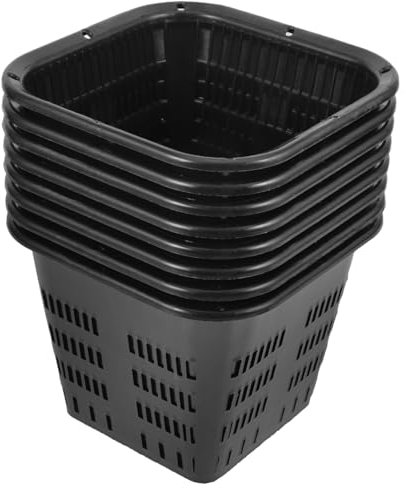 DOITOOL 8 Stück Hydrokultur-Gemüsekorb Teich-Pflanzkorb Hydrokultur-Korb Quadratischer Netztopf Eimer Netztopf Netzbecher Kleiner Orchideentopf Wasserpflanzentopf Glühbirne
