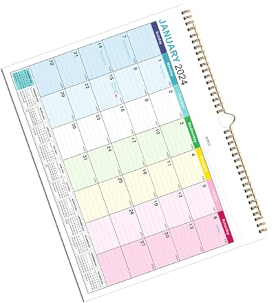Monatlicher Wandkalender 01. 2024-06. 2025 Bürokalender Planer 18 Monatskalender liniert Platz für To-Do-Liste/Notiz Edler Kalender