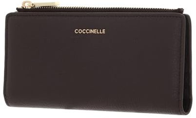 Coccinelle Metallic Soft Wallet Grained Leather Fondant Brown