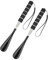 Shengxi 2 Pcs Chausse Pied Long Telescopique, Noir Chausse Pied Metal 30-71cm Chausse-pied Rétractable avec Poignée Antidérapante et Cordon pour Femmes Hommes Enfants Seniors Chausse-pied