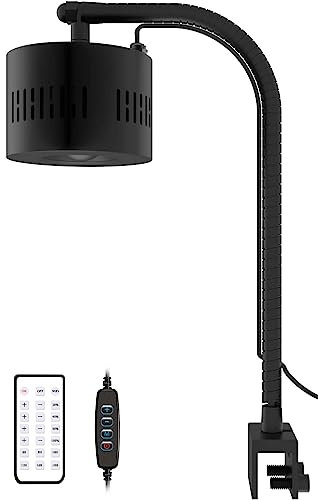 Lominie12 Blend Color LPS SPS Fish Tank Light, Aquarium LED Reef Light, Clamp Aquarium Light with Gooseneck for 10-25 inch Plants Coral Fish Tanks