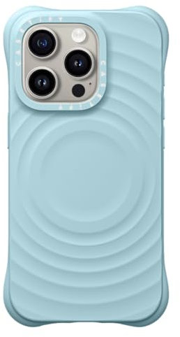 CASETiFY Ripple Silicone Case for iPhone 15 Pro [Magsafe Compatible / 6.6 ft. 2X Military Grade Drop Protection] Soft-Touch, Secure Grip - Sky Blue
