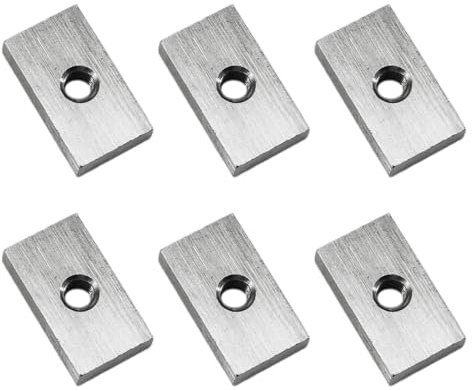 6 dadi rettangolari M8 in acciaio inox per dadi quadrati di fissaggio per mobili connettore macchinari 34 x 18 x 7 mm