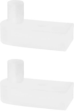 LT Easiyl 2 Piezas Bisagra para Puerta Ducha Plegable Pivote de 7,5mm Eje Bisagra Puerta de Baño Polietileno para Baño Balcón Puerta de Vidrio Batiente Libre 32X14X19mm Blanco