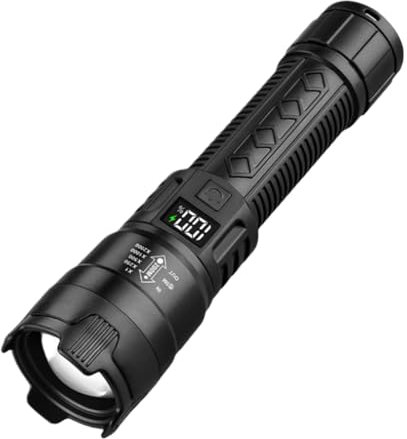 Linterna recargable USB, Linterna LED de mano,Potente linterna portátil con zoom para exteriores | Linterna exterior resistente al agua para trabajo al aire libre, camping, senderismo, montañismo y pe