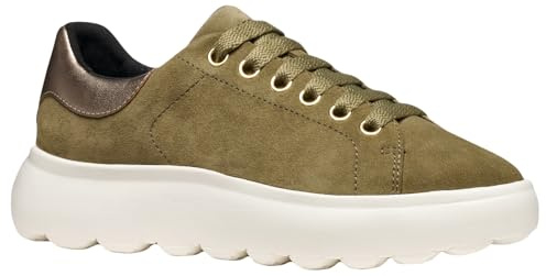 Geox Damen D SPHERICA EC4.1 Sneaker, Green, 38 EU