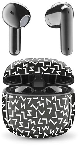 Music Sound - Showy Bluetooth-Kopfhörer mit Kapsel, ergonomisches Design, ausgewogener Klang und optimaler Komfort, Motiv: Urban Lines