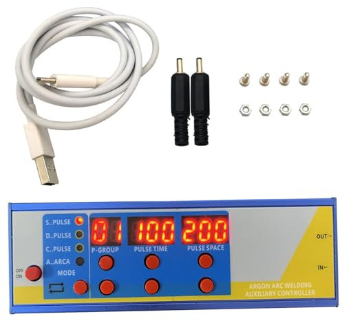 Spot Welder Controller 5V 2A Adjustable Argon Arcs Spot Welder Control Board with Data Cable and Sockets Spots Welding Machine Cold Welding Controller for Spot Welder Attachment