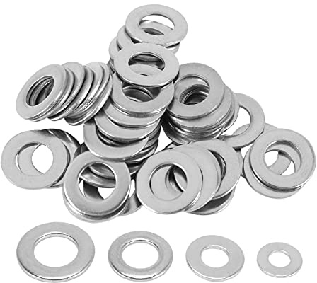 Asyduey Rondelle Metrique Mixte (Pack de 200) M3 M5 & M6 Forme A Rondelles plates epaisses en acier inoxydable