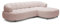 DomoHome ECKSOFA WESPER S - Eckcouch Mit Elektrischer Sitzverstellung, L-förmig, Freistehend, Relaxfunktion, Avangarde Collection, 183x284x79 cm Linke Seite Asche