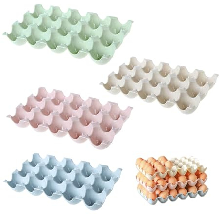 4 PCS Caja Huevos Frigorífico, Huevera Apilable, Almacenamiento Huevos, Para cocina, Refrigerador, Almacenamiento de Huevos