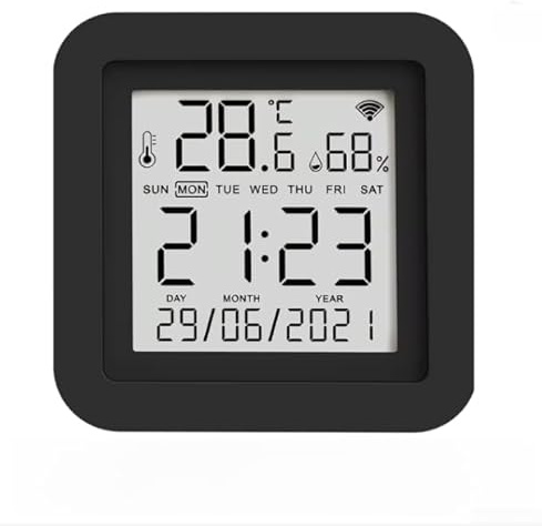 CNANRNANC Smart Klimasensor Home Temperatur- und Luftfeuchtigkeitssensor mit WLAN-Infrarot-Fernbedienung für Alexa und Google Home