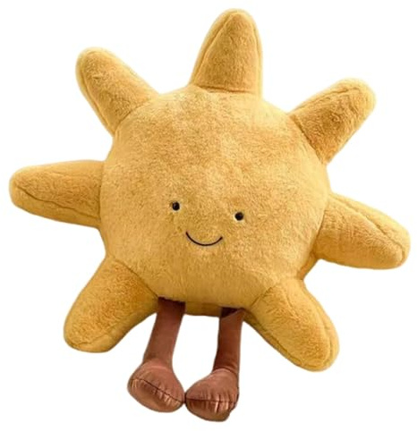 MmotZsb Original Sonne Kuscheltier, Mond Kuscheltier Und Sonne Kissen, Weiches Plüschtier Als Kuschelkissen, Dekoratives Kissen Für Kinderzimmer, 30 cm