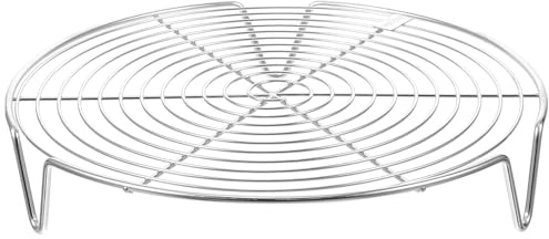 VICASKY Griglia Tonda in Acciaio Inox 304 per Cottura a Vapore 3 Piedi Leggeri e Distribuzione Uniforme del Calore per Uso Domestico e Ristoranti