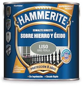 Hammerite Esmalte Liso Brillante, Gris Perla, 2.5 l (Paquete de 1)