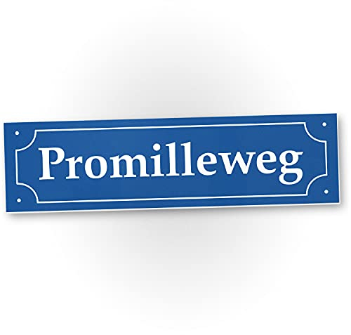 DankeDir! Promilleweg - Schild 40 x 10 cm Lustige Geschenkidee Geburtstagsgeschenk bester Freund Kumpel Kleines Geschenk Männer - Deko Wanddeko Party Zubehör Trinkspiele