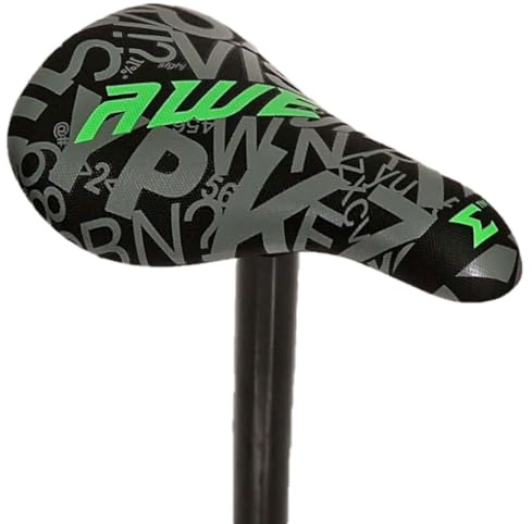 AWE BMX Freestyle Saddle Black/Grey FREE SEAT POST, Length: 210mm, Width: 122mm