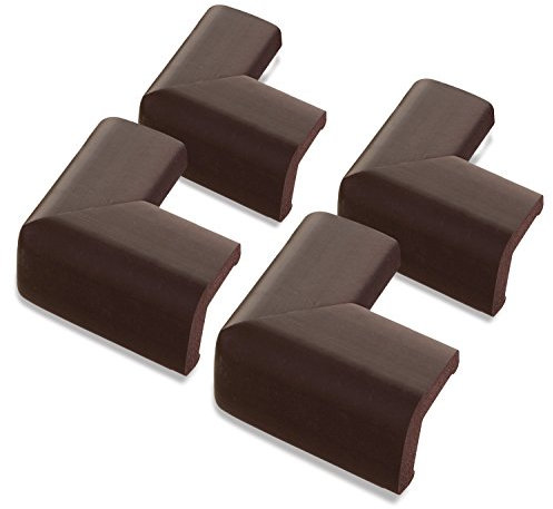 Dreambaby G1301 Großer weicher Eckenschutz Kantenschutz Schaumstoff Stossschutz Kindersicherung (4er) braun