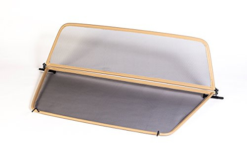 Tief-Tech Windschott für Saab 9.3 YS3F (ab 2004) - Klappbar - mit Schnellverschluss - Beige | Windabweiser | Windblocker | Wind Deflector