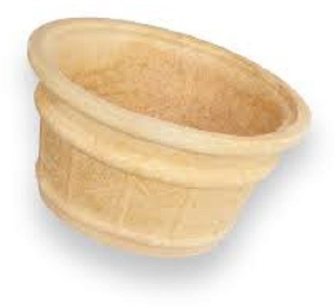 MyNaschbar Portionsbecher VEGAN rund, 500 Stück, 22 ml, 29 mm lang, Ø 49 mm – Knusprige Waffelbecher zum Befüllen – Ideal für Dips, Marmelade, Dekorationen & Fingerfood – Waffeln in Eisdielen-Qualität