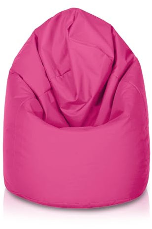 Bepouf - Pouf Poltrona Sacco Vuoto Rosa, Media 70Øx110H cm 220L in Poliestere + Sacco Palline Polistirolo per Imbottire - Puffo per Sedersi Bambini e Adulti Resistente, Pouf a Sacco anche per Esterno
