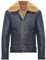 Infinity Leather Herren Braun Ingwer B3 Shearling Schaffell WW 2 Bomber Leder Jacke 3XL