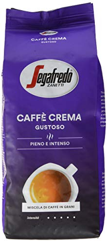 Segafredo Zanetti Caffè Crema Gustoso - Ganze Bohne (1 kg Packung) - Geeignet für Caffè Crema - Lange und dunkel geröstete Kaffeebohnen, voller und intensiver Geschmack