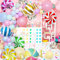 JOYMEMO Candy Ballon Girlande und Arch Kit - Candyland Party Dekorationen mit Pastell Macaron Lollipop Ballons für Weihnachten Urlaub Candy Theme Baby Shower Birthday Party Supplies