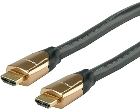ROLINE Cable 4K Premium HDMI Ultra HD con Ethernet, ST/ST, Negro, 9 m