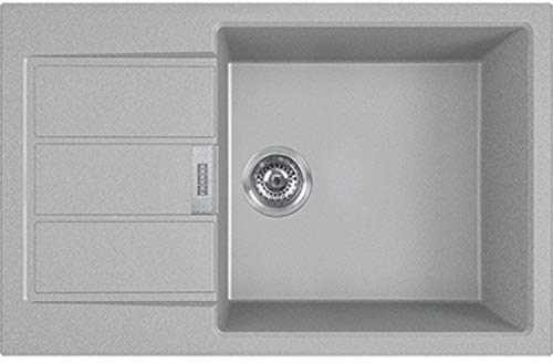 Franke 143.0612.630 Fregadero de Cocina Empotrado de Tectonita, Gris Piedra, 780 x 500mm