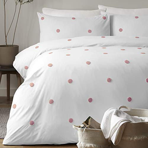 Appletree Set, Cotton, White/Pink, King, W230cm x L220cm (Duvet Cover), W50cm x L75cm (Pillow Case)