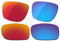 LenzReborn Verres polarisés de rechange pour lunettes de soleil Oakley Sliver OO9262, Rouge feu + bleu glace., Taille unique