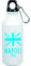 Tipolitografia Ghisleri Borraccia Napoli 1926 con Bandiera da 500 ml con moschettone - Sport Tempo Libero, Picnic, Scuola, Bambino