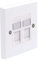 LEENUE RJ45 Socket Cat6, Ethernet Double Socket RJ45 Network Wall Plate 2 Port with Keystone Jack, 1 Pack White