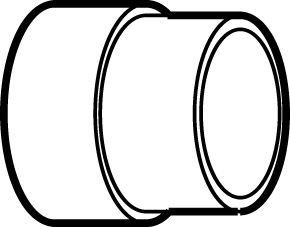 OSMA 2S403E Olive 50mm PVC-U Boss Adaptor Solvent Weld