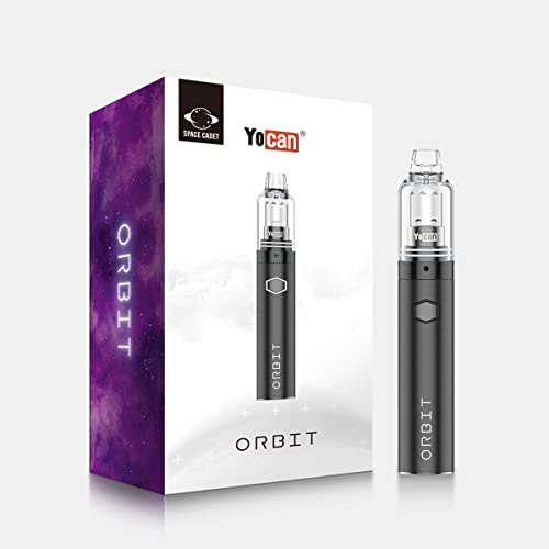 Vaporizer Vape Pen Orbit Wax Kit 1700mAh Coil Less Quartz Cup 10S Per Heat Rechargeable Vape Pen Black(No Nicotine)