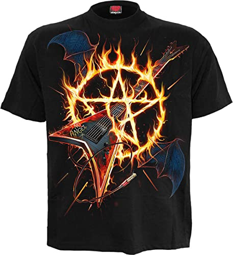Spiral - Hot Metal - Front Print T-Shirt Black (UK, Alpha, M, Regular, Regular, Black)