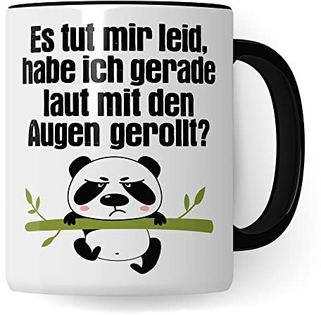 Tazza divertente da caffè per ufficio, panda con scritta in lingua tedesca