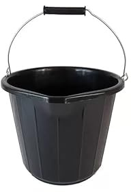 VTL® 15 LITRE BLACK BUILDERS BUCKET - STRONG - WATER - DIY - MIXING - HEAVY DUTY (10)