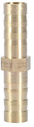 Raccord de Tuyau D'air coupé en Laiton Union 6Mm Rapide 8Mm Gaz D'olive comprimé Carburant barbelé Laiton barbelé Droit 2 Voies Connecteur de Tuyau Plomberie Tube Menuisier (6mm (10 pièces))