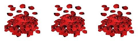 biyan 9000 petali artificiali di fiori rossi per navata nuziale, bomboniera e tavolo, vaso, decorazione della casa